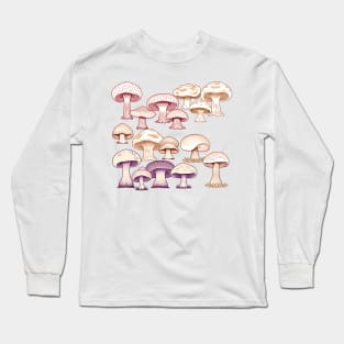 Mushroom Pattern Long Sleeve T-Shirt